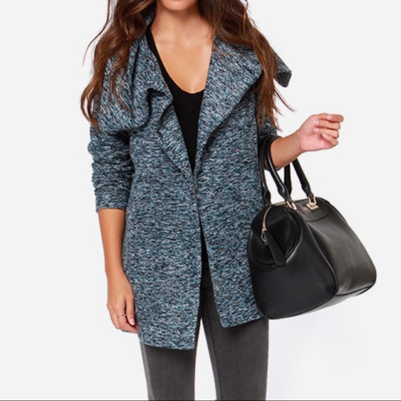 BB DAKOTA Teal Marled Knit Jacket - Picture 2 of 7